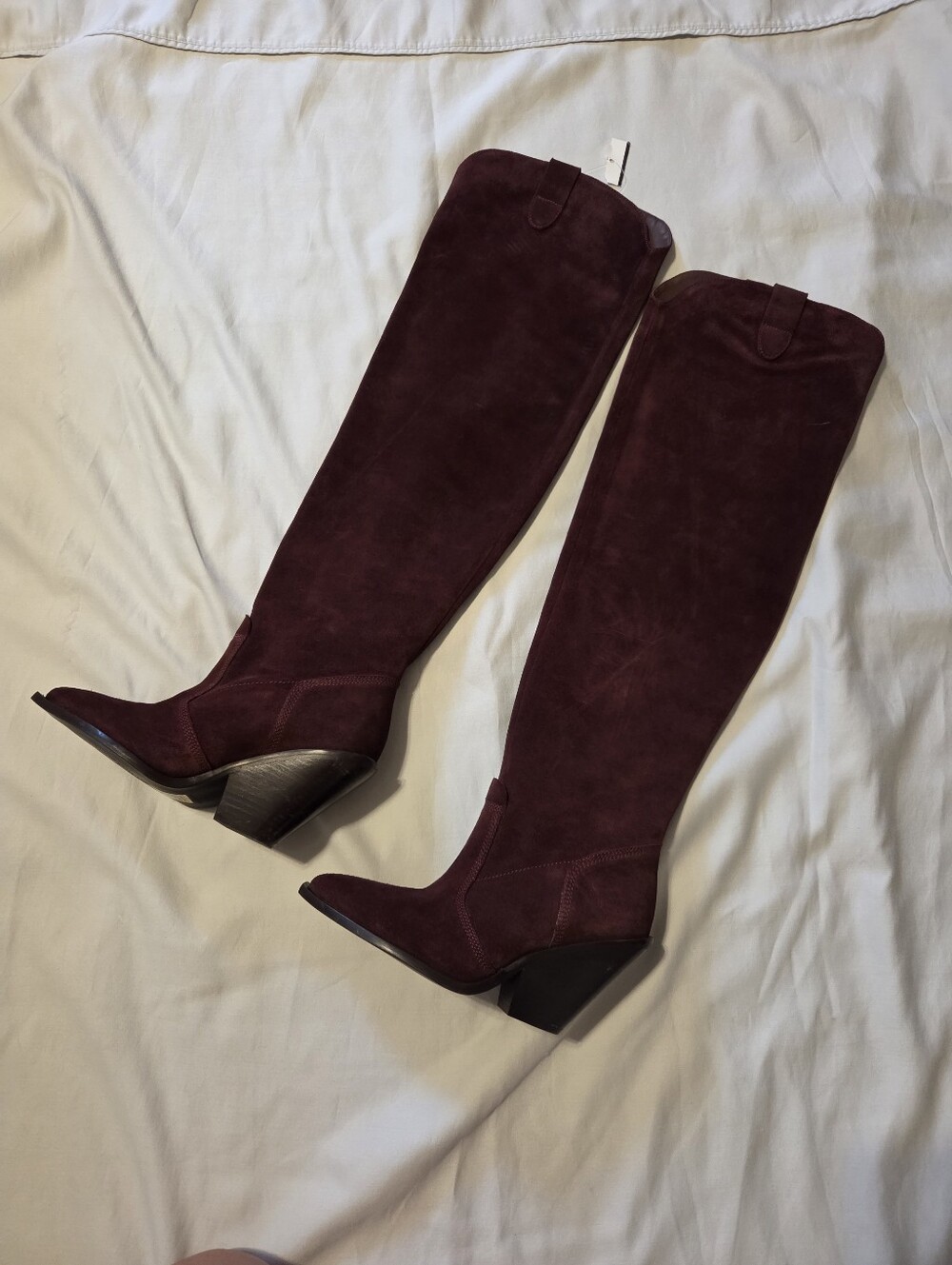 Free People Triple Crown Over The Knee Boot Espresso Suede, NWOT